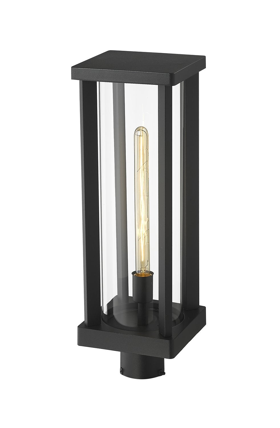 Z-LITE GLENWOOD OUTDOOR POST MOUNT FIXTURE | 586PHBR-BK - Post