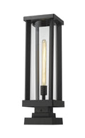 Z-LITE GLENWOOD OUTDOOR PIER MOUNTED FIXTURE | 586PHBS-SQPM-BK - Post