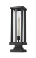 Z-LITE GLENWOOD OUTDOOR PIER MOUNTED FIXTURE | 586PHBS-SQPM-BK - Post