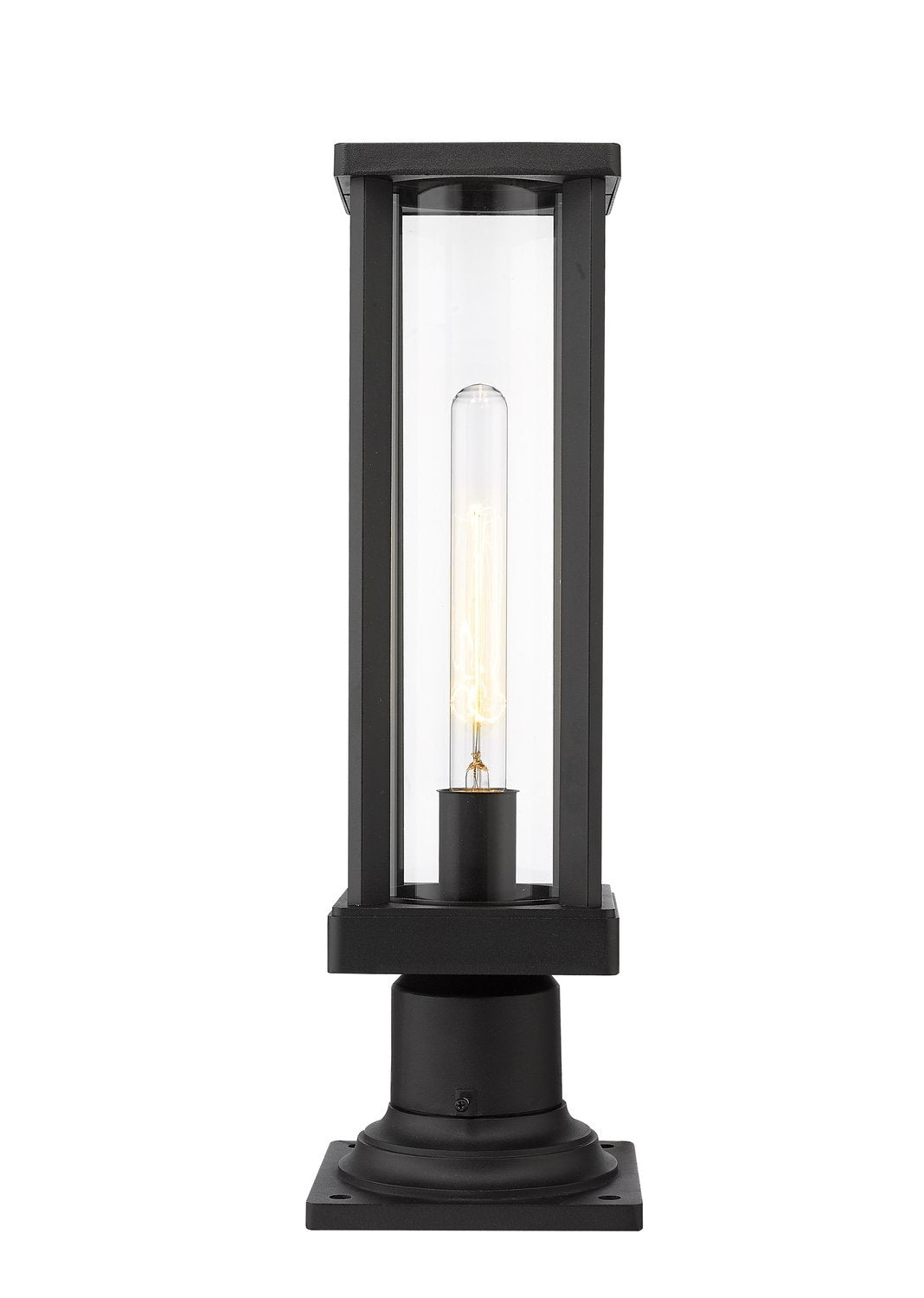 Z-LITE GLENWOOD OUTDOOR PIER MOUNTED FIXTURE | 586PHMR-533PM-BK - Post
