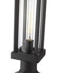 Z-LITE GLENWOOD OUTDOOR PIER MOUNTED FIXTURE | 586PHMR-553PM-BK - Post