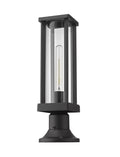Z-LITE GLENWOOD OUTDOOR PIER MOUNTED FIXTURE | 586PHMR-553PM-BK - Post