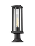 Z-LITE GLENWOOD OUTDOOR PIER MOUNTED FIXTURE | 586PHMR-553PM-BK - Post
