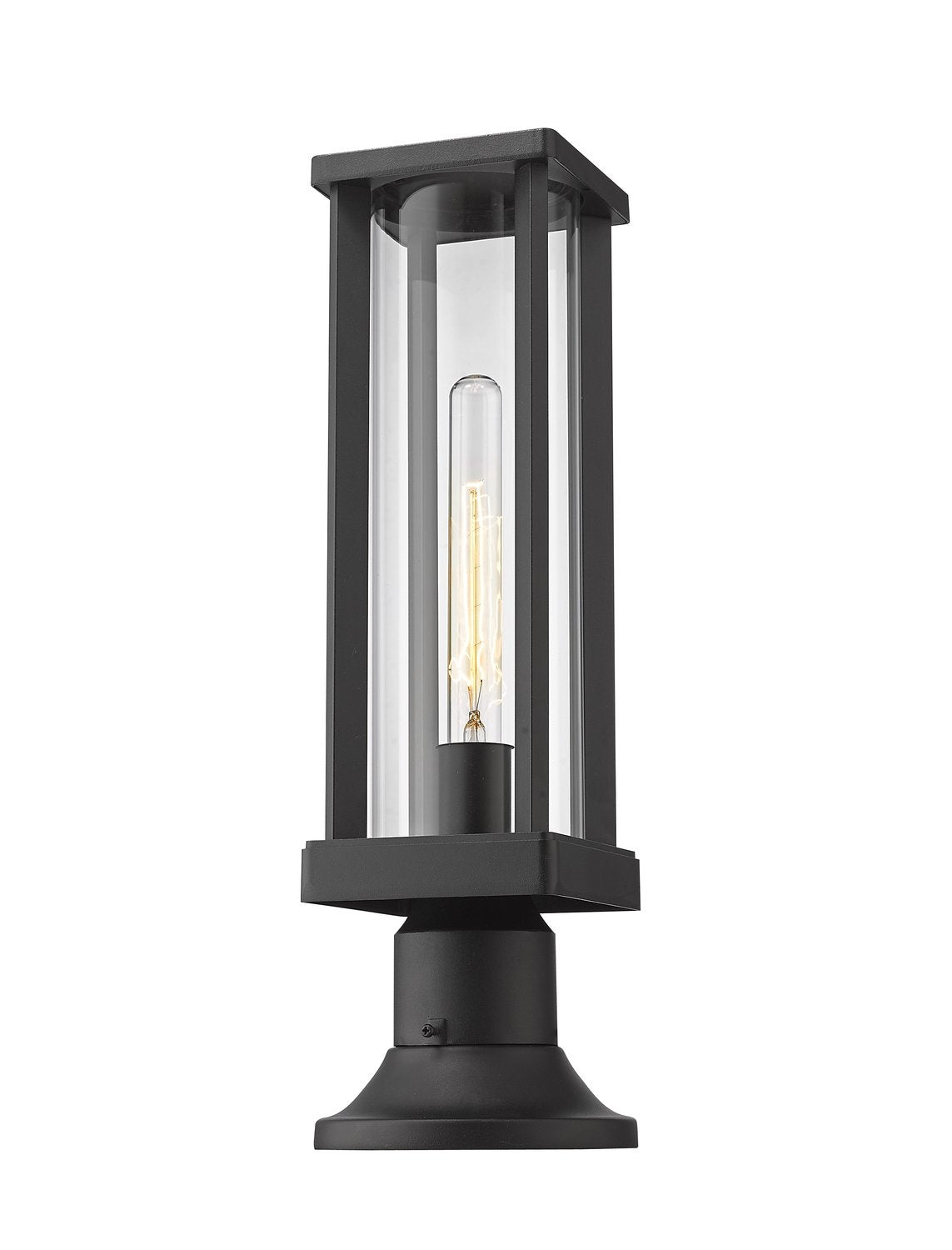 Z-LITE GLENWOOD OUTDOOR PIER MOUNTED FIXTURE | 586PHMR-553PM-BK - Post