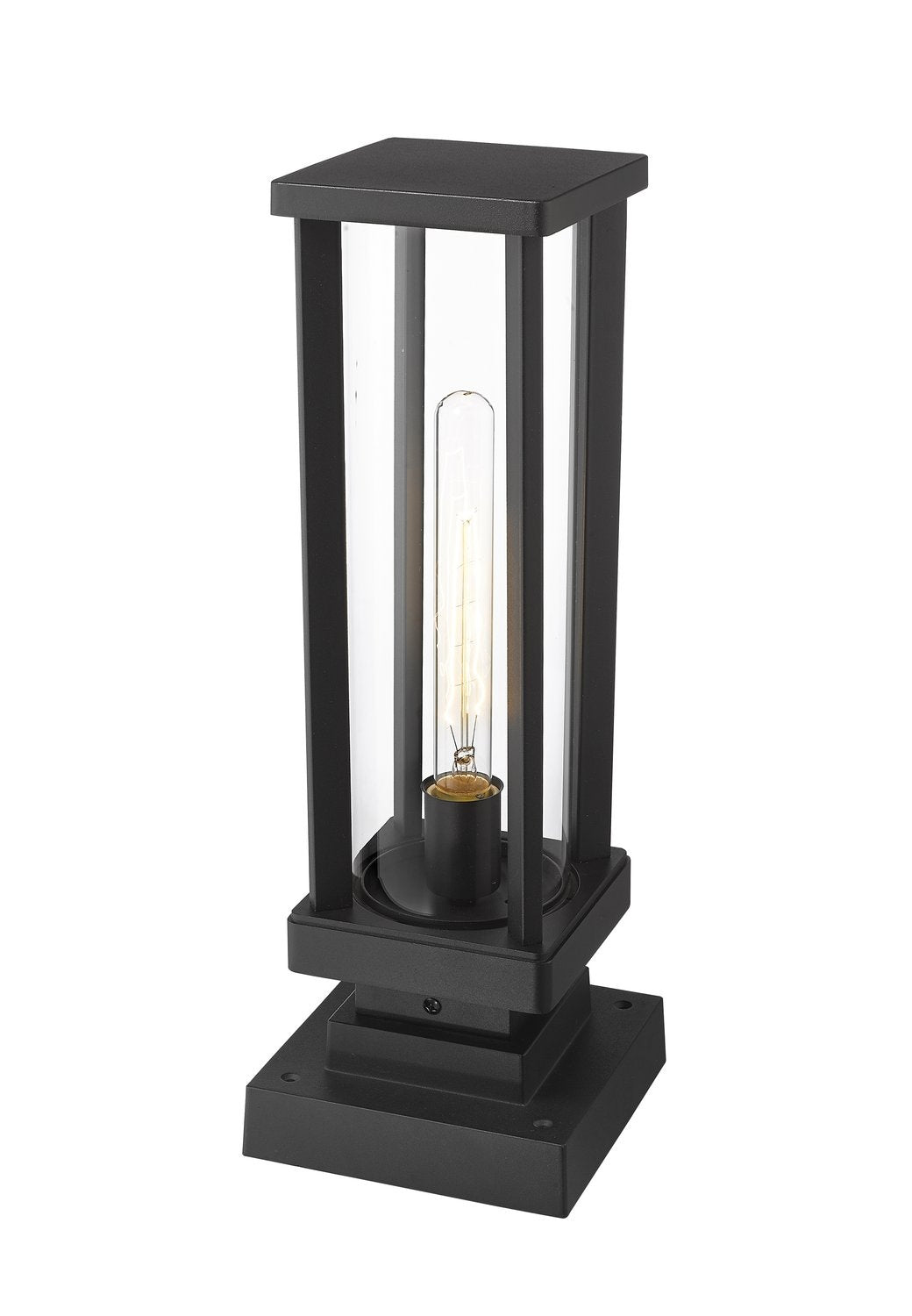 Z-LITE GLENWOOD OUTDOOR PIER MOUNTED FIXTURE | 586PHMS-SQPM-BK - Post