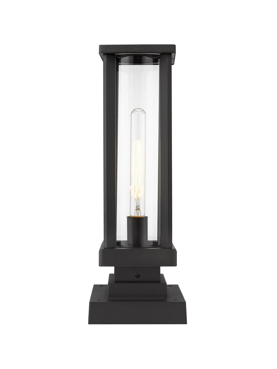 Z-LITE GLENWOOD OUTDOOR PIER MOUNTED FIXTURE | 586PHMS-SQPM-BK - Post