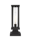 Z-LITE GLENWOOD OUTDOOR PIER MOUNTED FIXTURE | 586PHMS-SQPM-BK - Post