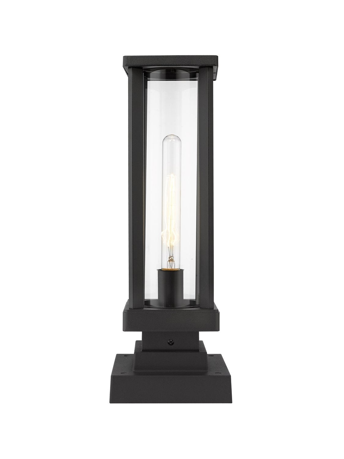Z-LITE GLENWOOD OUTDOOR PIER MOUNTED FIXTURE | 586PHMS-SQPM-BK - Post