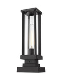 Z-LITE GLENWOOD OUTDOOR PIER MOUNTED FIXTURE | 586PHMS-SQPM-BK - Post