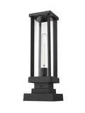 Z-LITE GLENWOOD OUTDOOR PIER MOUNTED FIXTURE | 586PHMS-SQPM-BK - Post