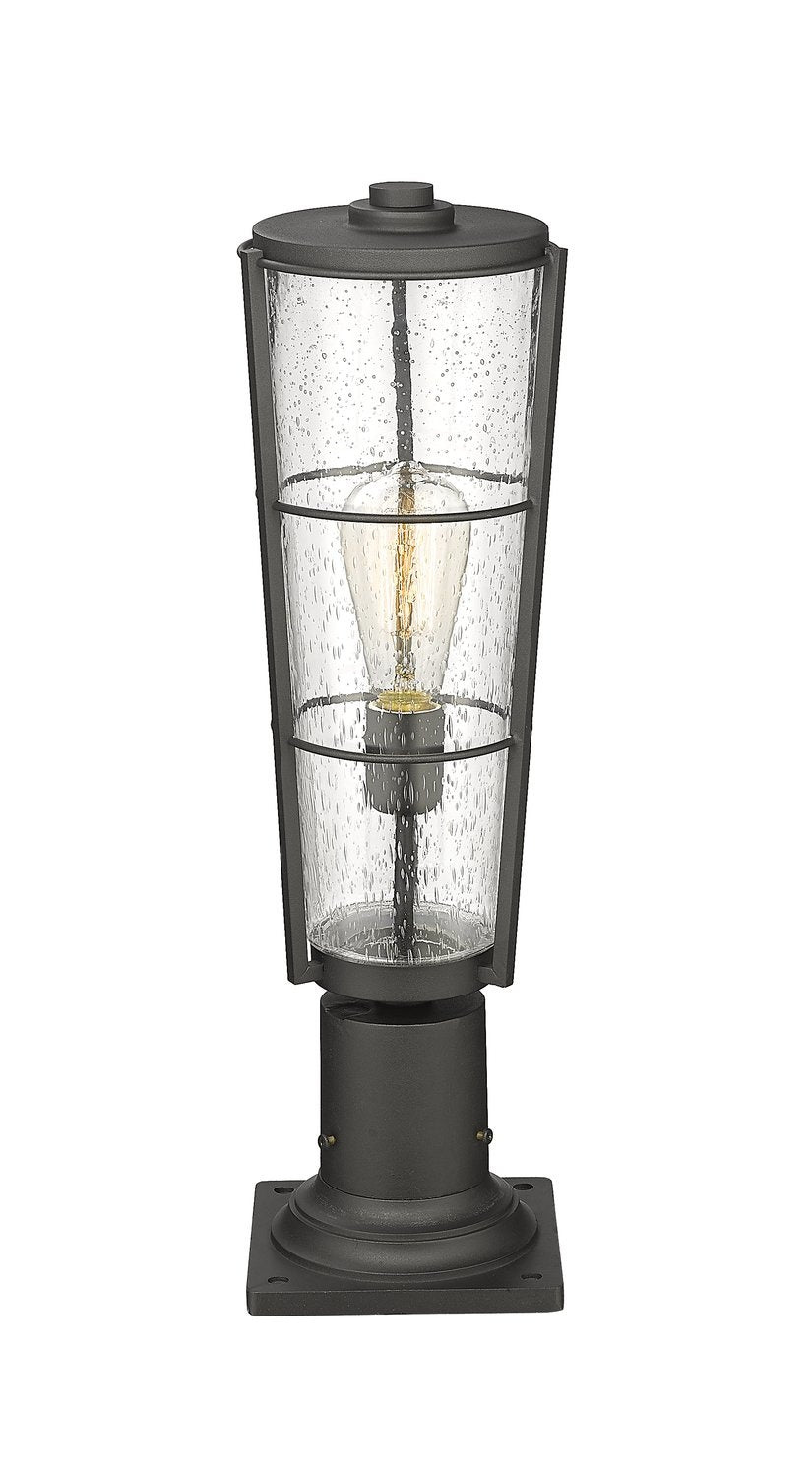 Z-LITE HELIX OUTDOOR PIER MOUNTED FIXTURE | 591PHB-533PM-BK - Post