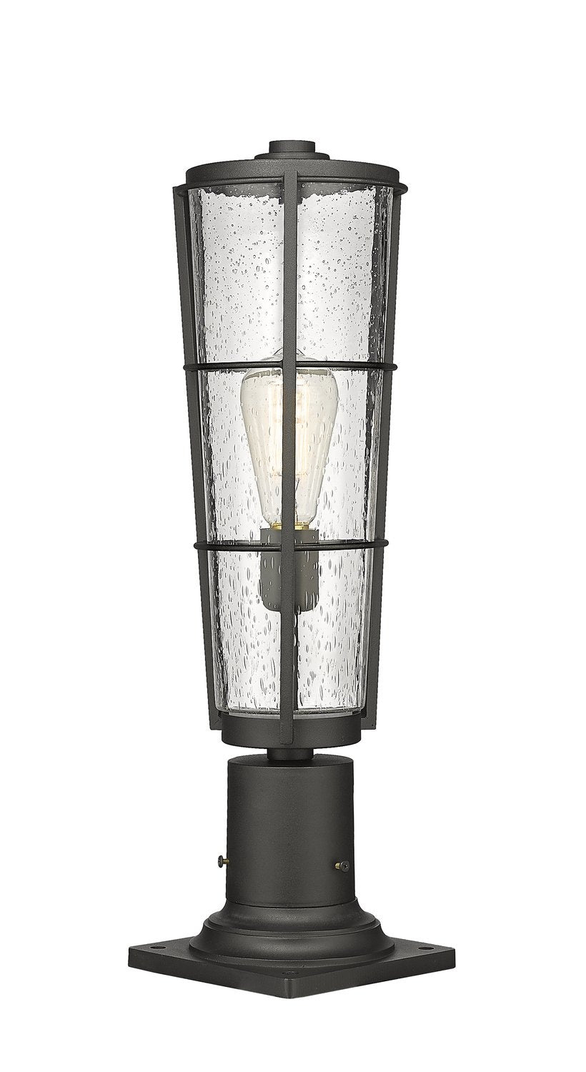 Z-LITE HELIX OUTDOOR PIER MOUNTED FIXTURE | 591PHB-533PM-BK - Post