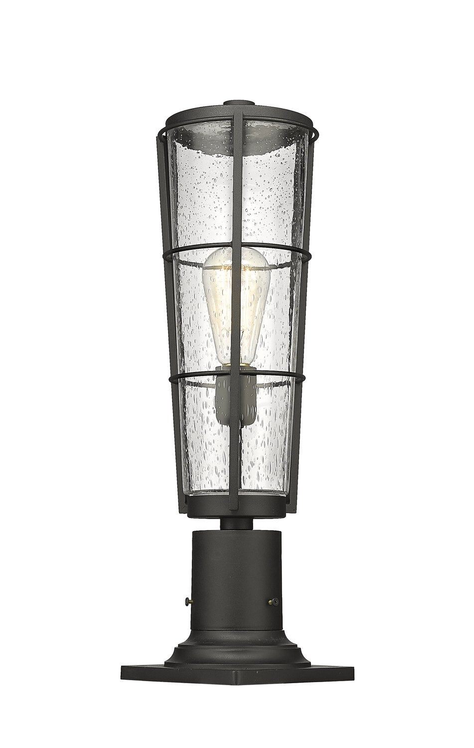 Z-LITE HELIX OUTDOOR PIER MOUNTED FIXTURE | 591PHB-533PM-BK - Post