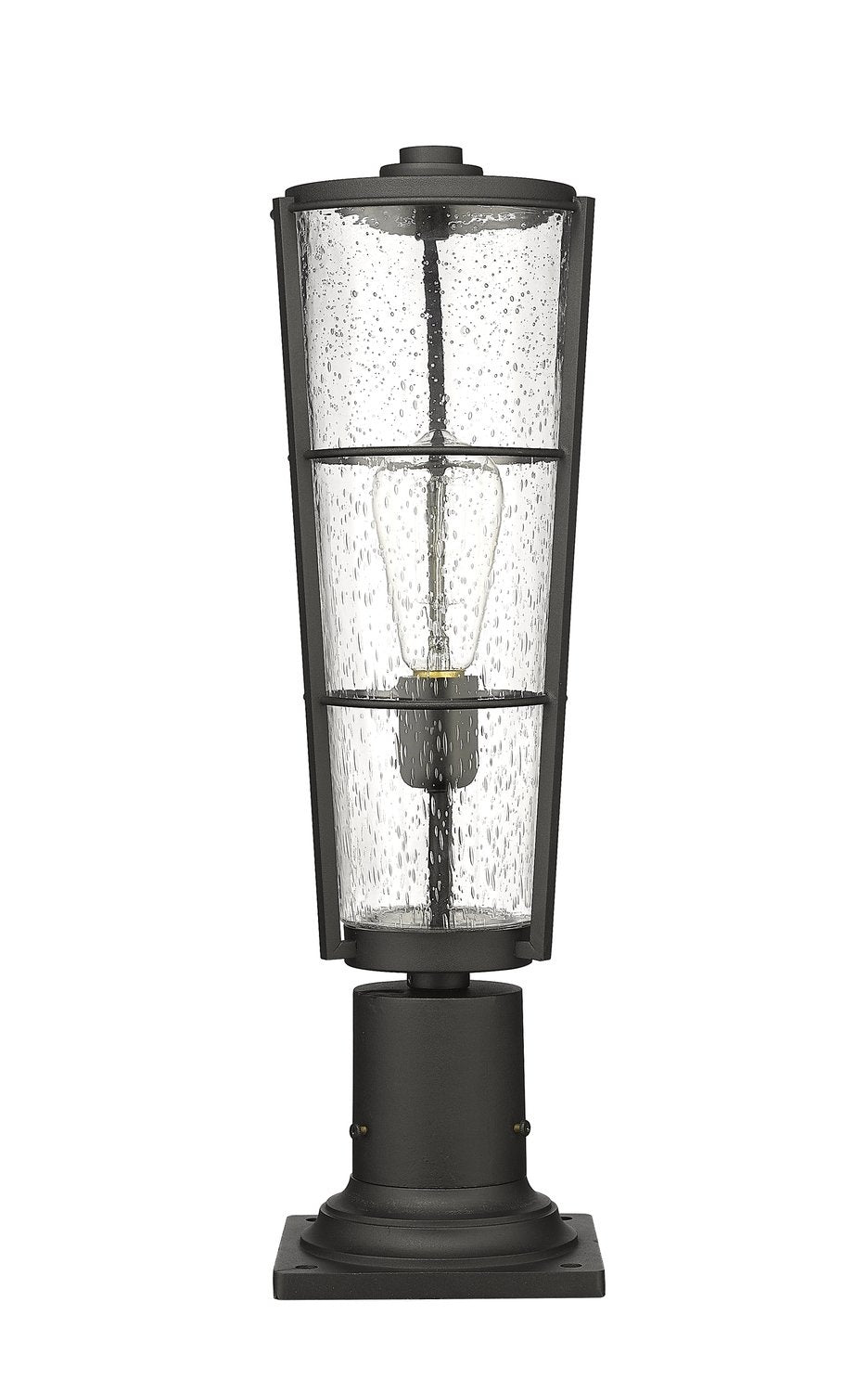 Z-LITE HELIX OUTDOOR PIER MOUNTED FIXTURE | 591PHB-533PM-BK - Post