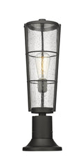 Z-LITE HELIX OUTDOOR PIER MOUNTED FIXTURE | 591PHB-553PM-BK - Post
