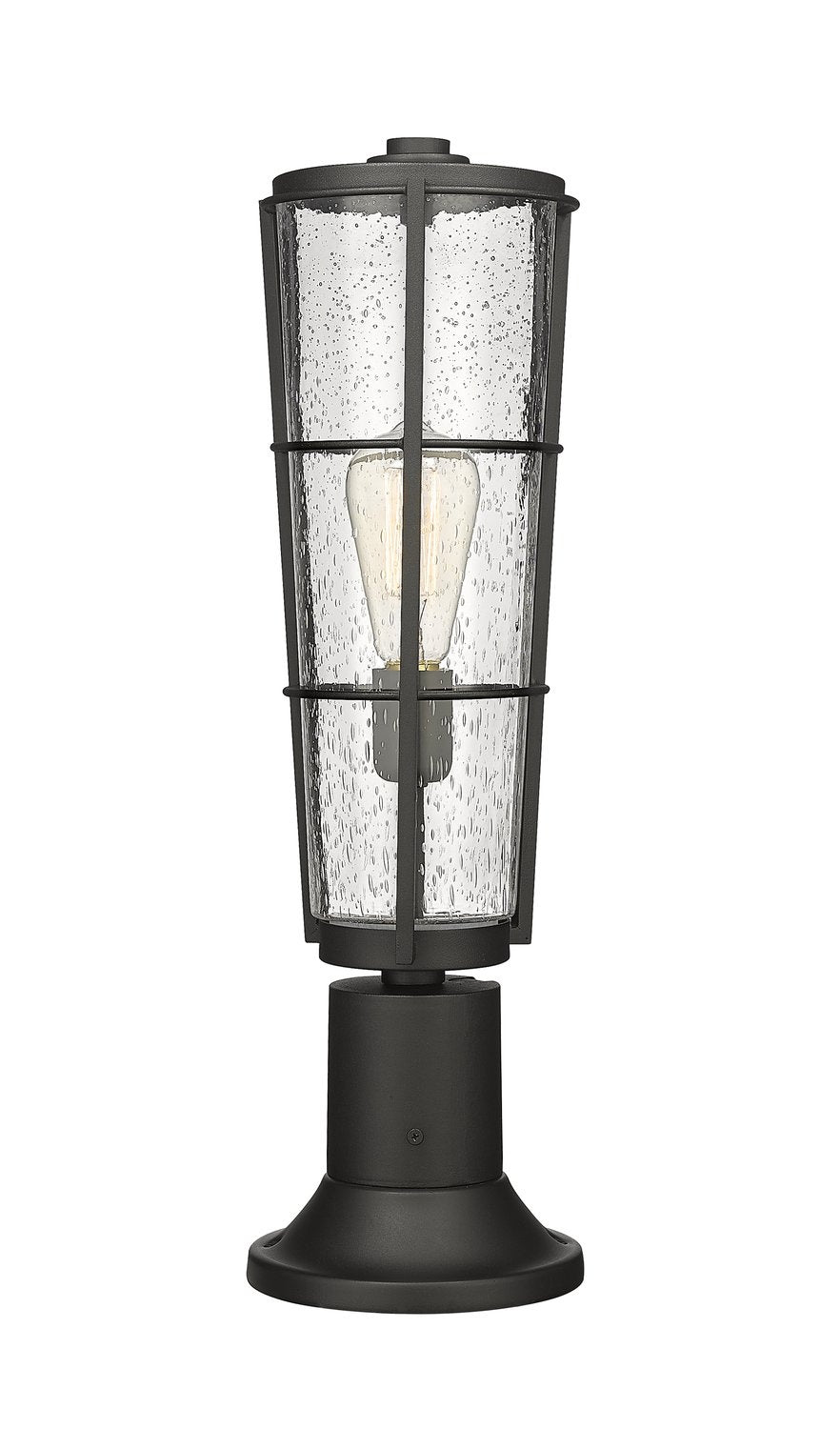 Z-LITE HELIX OUTDOOR PIER MOUNTED FIXTURE | 591PHB-553PM-BK - Post