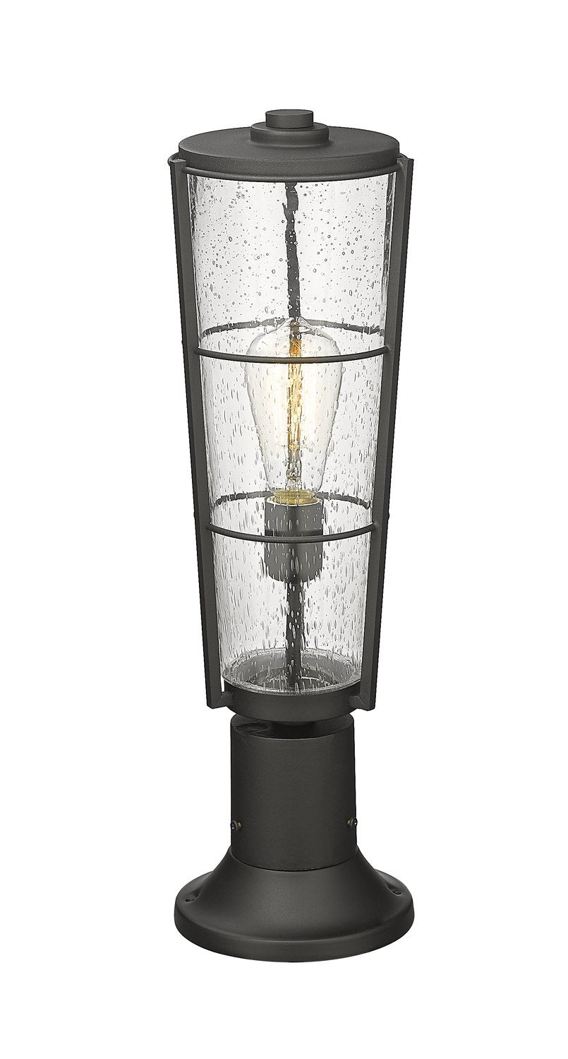 Z-LITE HELIX OUTDOOR PIER MOUNTED FIXTURE | 591PHB-553PM-BK - Post