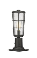 Z-LITE HELIX OUTDOOR PIER MOUNTED FIXTURE | 591PHM-533PM-BK - Post