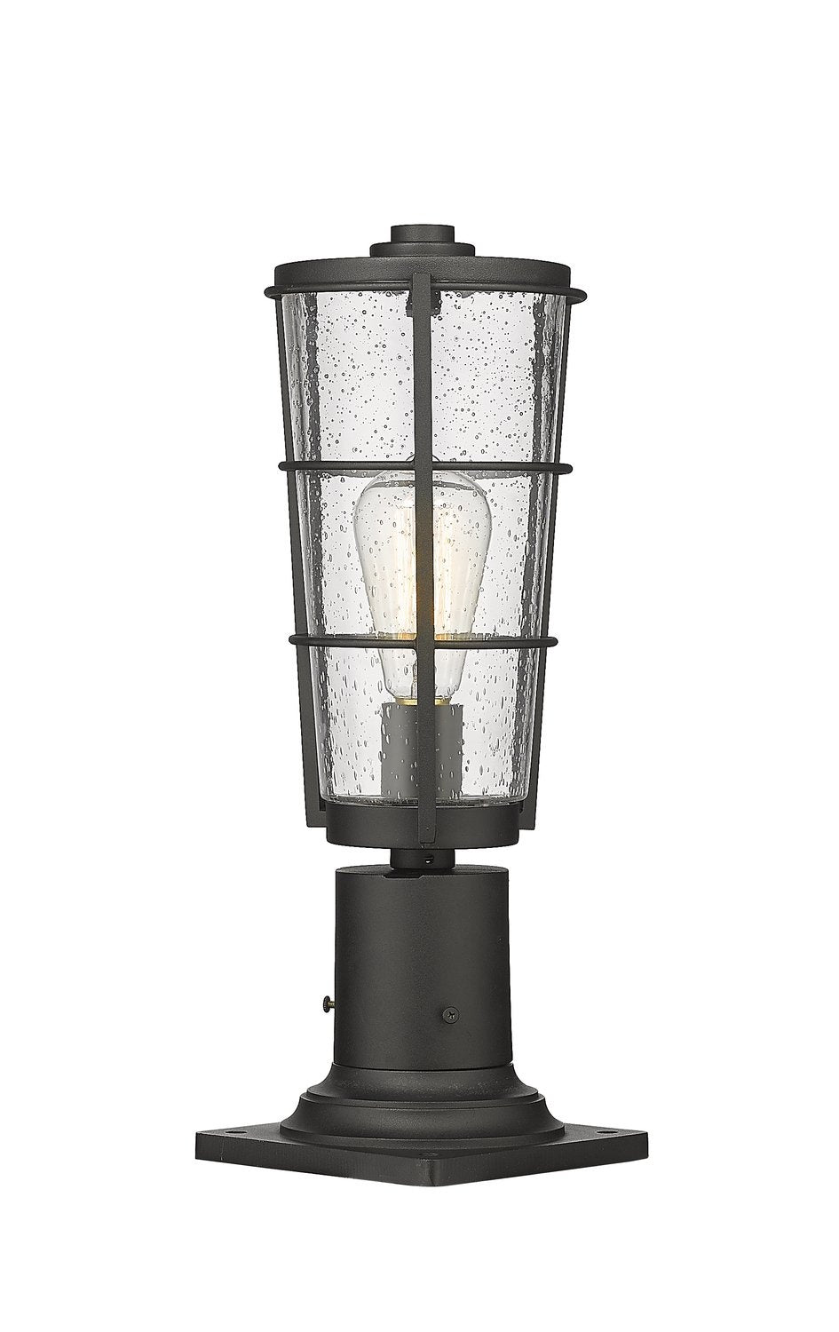 Z-LITE HELIX OUTDOOR PIER MOUNTED FIXTURE | 591PHM-533PM-BK - Post