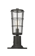 Z-LITE HELIX OUTDOOR PIER MOUNTED FIXTURE | 591PHM-533PM-BK - Post