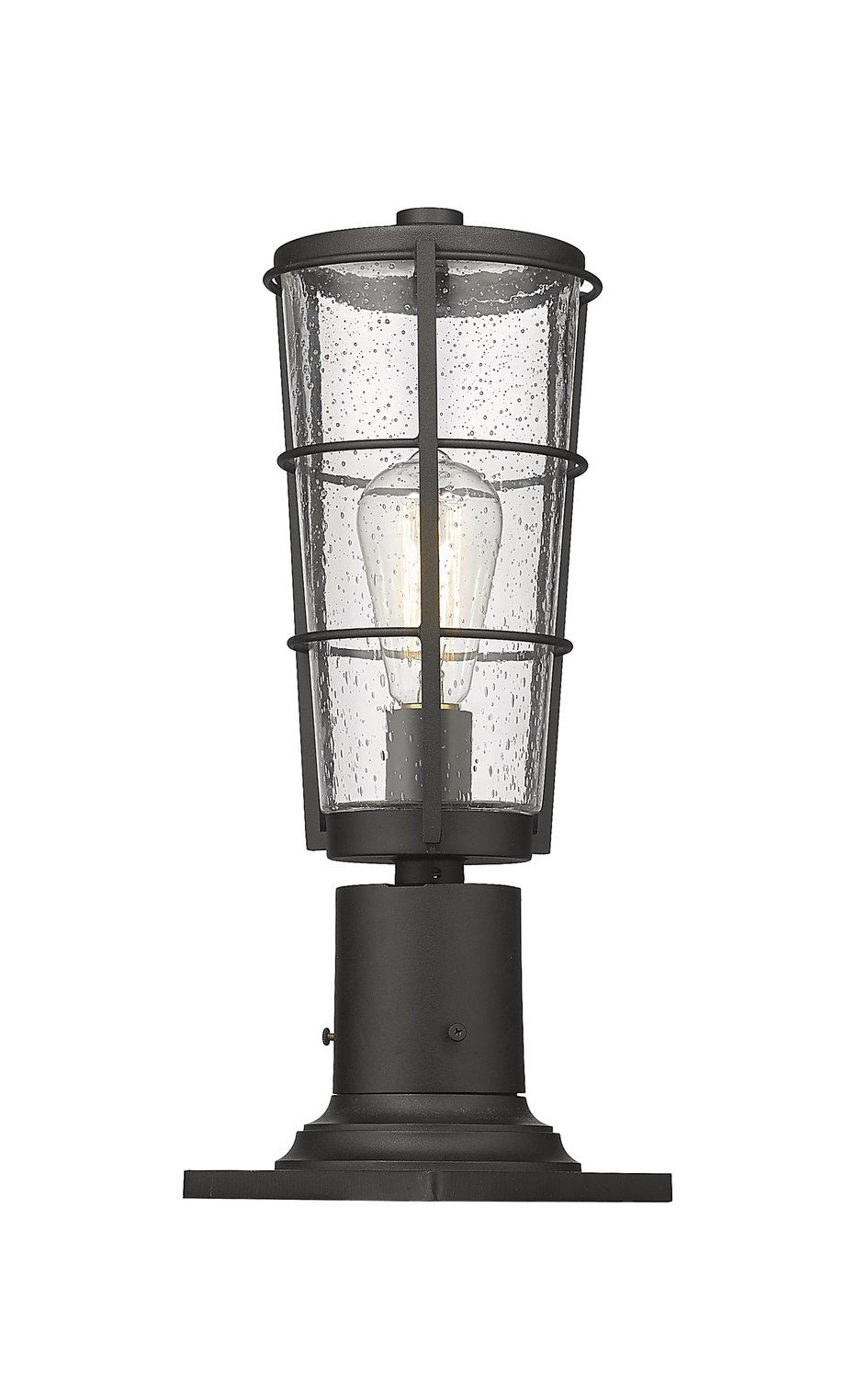 Z-LITE HELIX OUTDOOR PIER MOUNTED FIXTURE | 591PHM-533PM-BK - Post