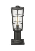 Z-LITE HELIX OUTDOOR PIER MOUNTED FIXTURE | 591PHM-533PM-BK - Post
