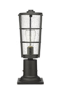 Z-LITE HELIX OUTDOOR PIER MOUNTED FIXTURE | 591PHM-533PM-BK - Post