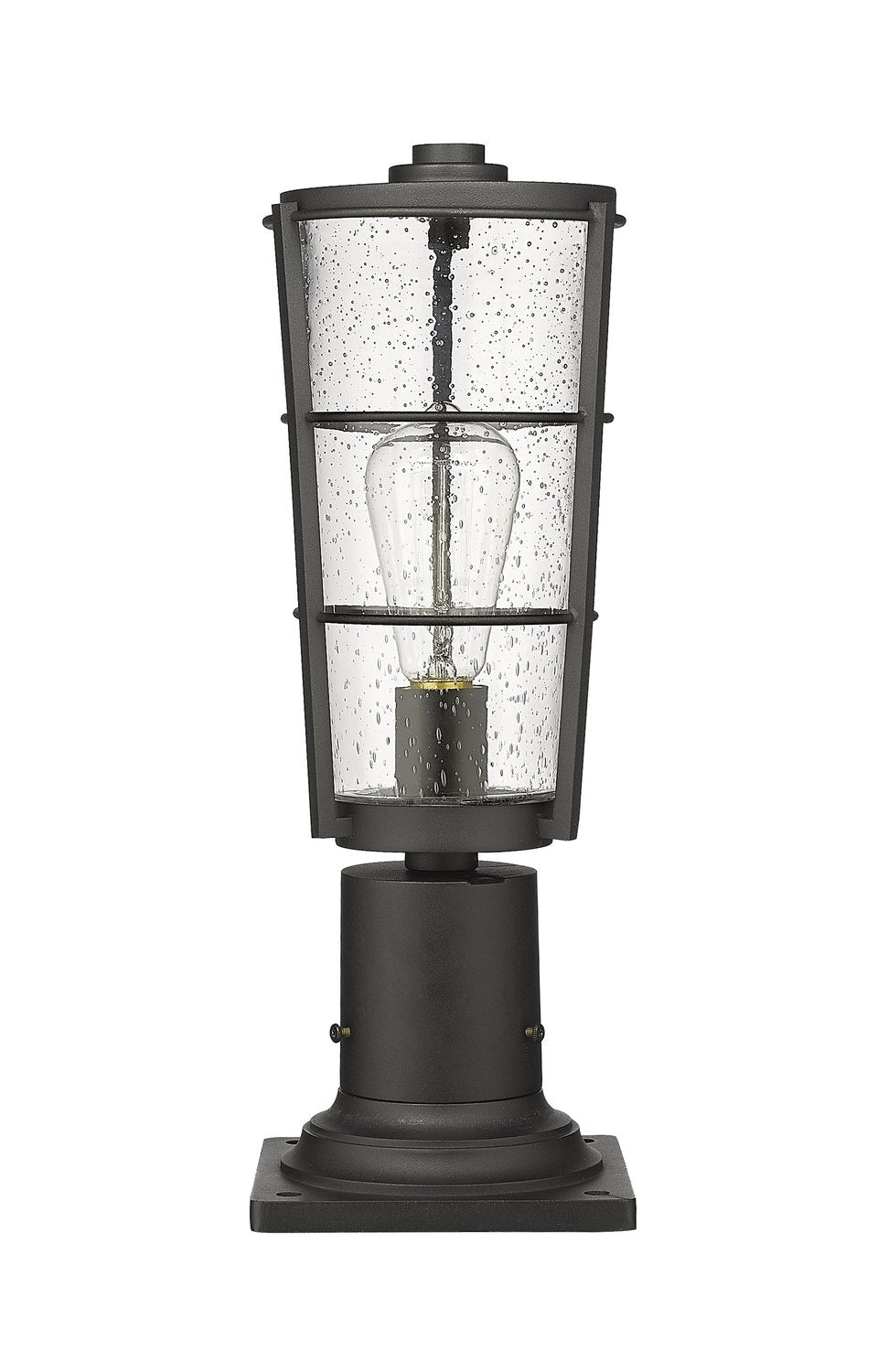 Z-LITE HELIX OUTDOOR PIER MOUNTED FIXTURE | 591PHM-533PM-BK - Post
