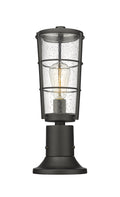 Z-LITE HELIX OUTDOOR PIER MOUNTED FIXTURE | 591PHM-553PM-BK - Post