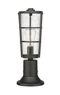 Z-LITE HELIX OUTDOOR PIER MOUNTED FIXTURE | 591PHM-553PM-BK - Post