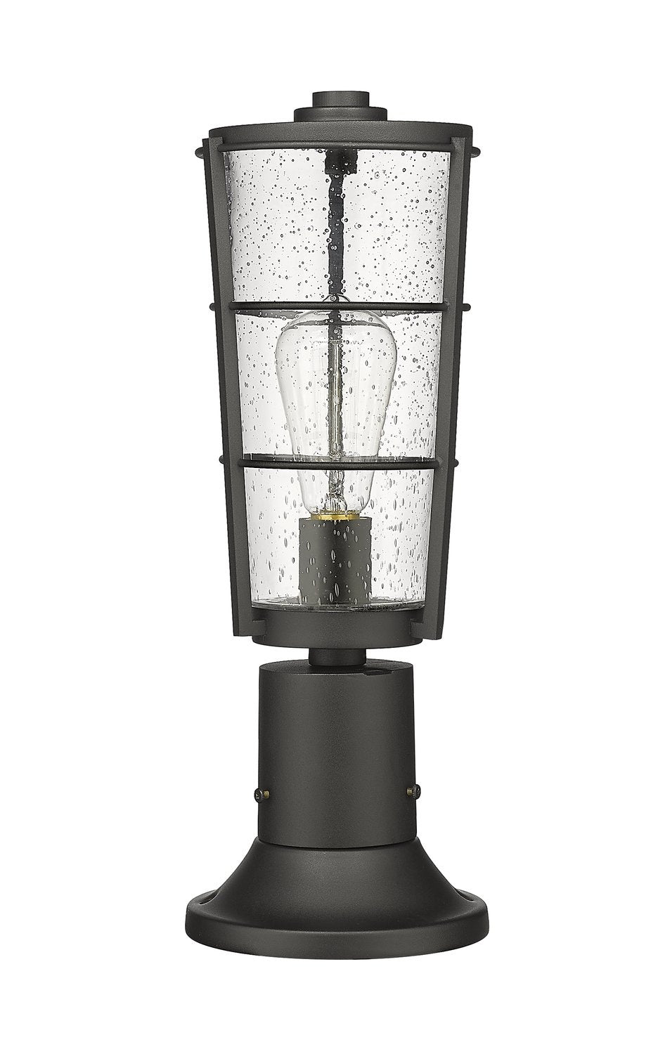 Z-LITE HELIX OUTDOOR PIER MOUNTED FIXTURE | 591PHM-553PM-BK - Post