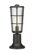 Z-LITE HELIX OUTDOOR PIER MOUNTED FIXTURE | 591PHM-553PM-BK - Post