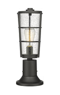 Z-LITE HELIX OUTDOOR PIER MOUNTED FIXTURE | 591PHM-553PM-BK - Post