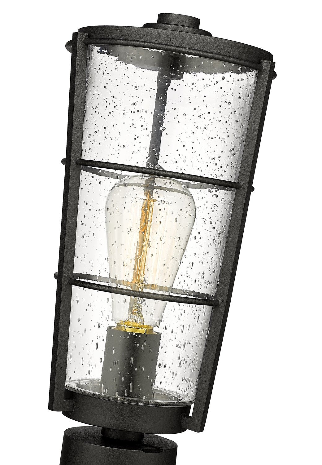 Z-LITE HELIX OUTDOOR PIER MOUNTED FIXTURE | 591PHM-553PM-BK - Post