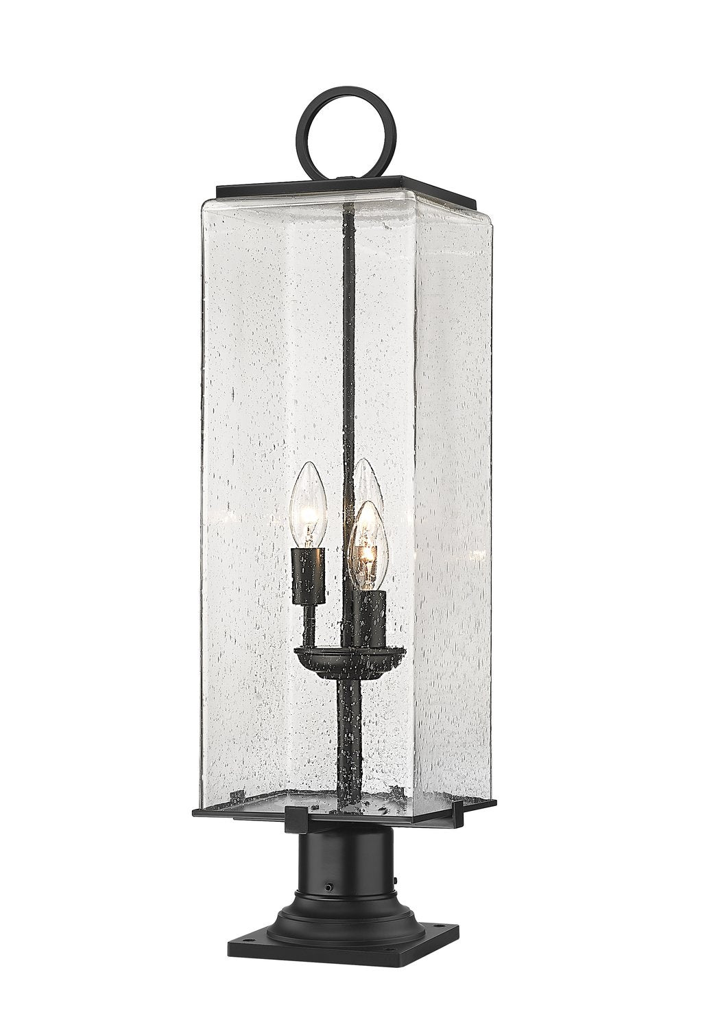 Z-LITE SANA 3 LIGHT OUTDOOR PIER MOUNTED FIXTURE | 592PHBR-533PM-BK