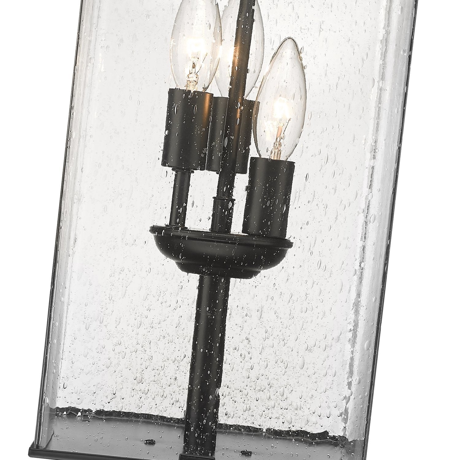 Z-LITE SANA 3 LIGHT OUTDOOR PIER MOUNTED FIXTURE | 592PHBR-533PM-BK - Post