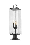 Z-LITE SANA 3 LIGHT OUTDOOR PIER MOUNTED FIXTURE | 592PHBR-533PM-BK
