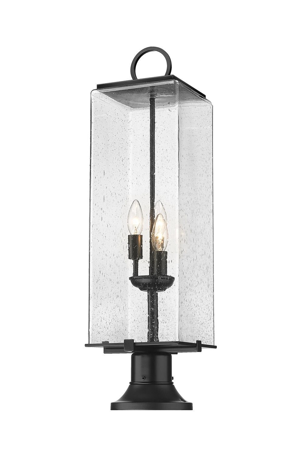Z-LITE SANA 3 LIGHT OUTDOOR PIER MOUNTED FIXTURE | 592PHBR-553PM-BK