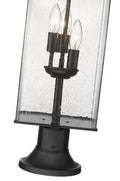 Z-LITE SANA 3 LIGHT OUTDOOR PIER MOUNTED FIXTURE | 592PHBR-553PM-BK