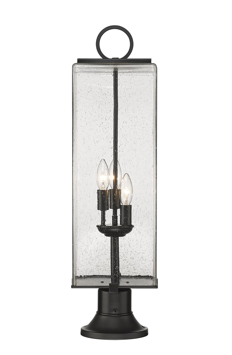 Z-LITE SANA 3 LIGHT OUTDOOR PIER MOUNTED FIXTURE | 592PHBR-553PM-BK