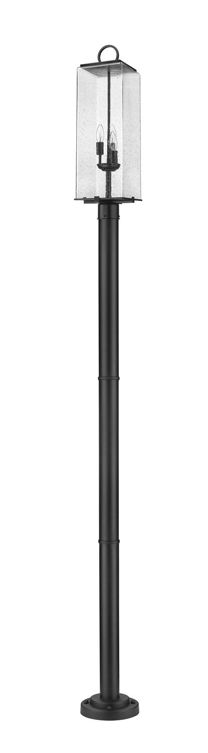 Z-LITE SANA OUTDOOR POST MOUNTED FIXTURE | 592PHBR-567P-BK - Post