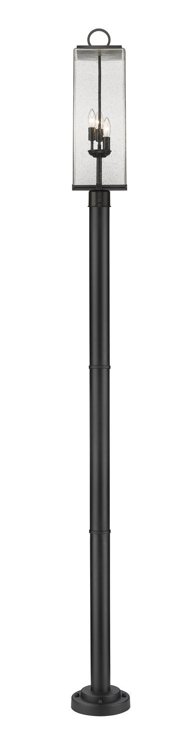 Z-LITE SANA OUTDOOR POST MOUNTED FIXTURE | 592PHBR-567P-BK - Post