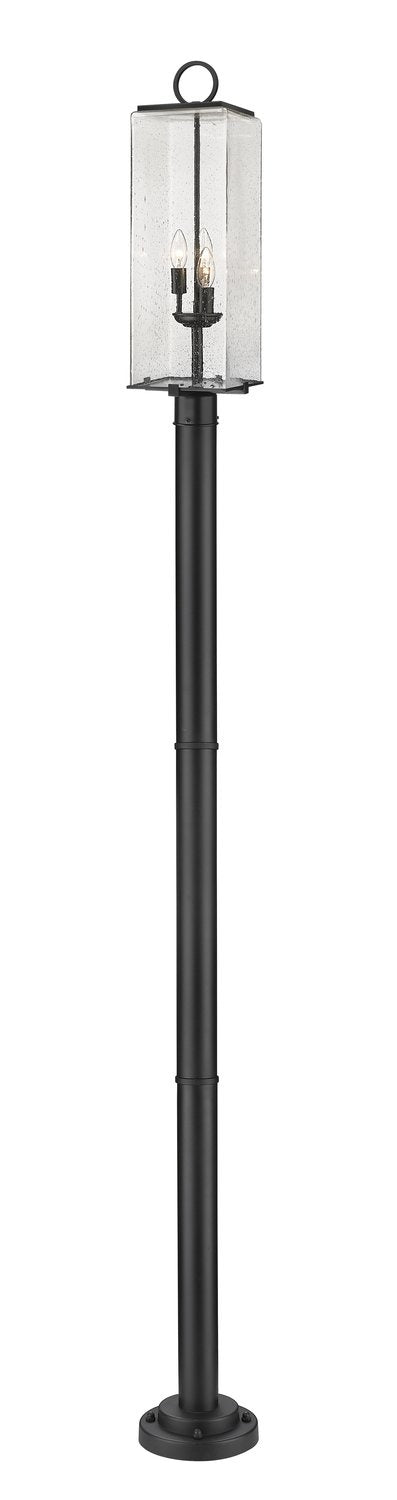 Z-LITE SANA OUTDOOR POST MOUNTED FIXTURE | 592PHBR-567P-BK - Post