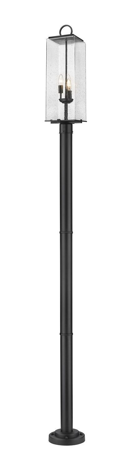 Z-LITE SANA OUTDOOR POST MOUNTED FIXTURE | 592PHBR-567P-BK - Post
