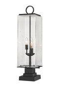 Z-LITE SANA 3 LIGHT OUTDOOR PIER MOUNTED FIXTURE | 592PHBS-SQPM-BK