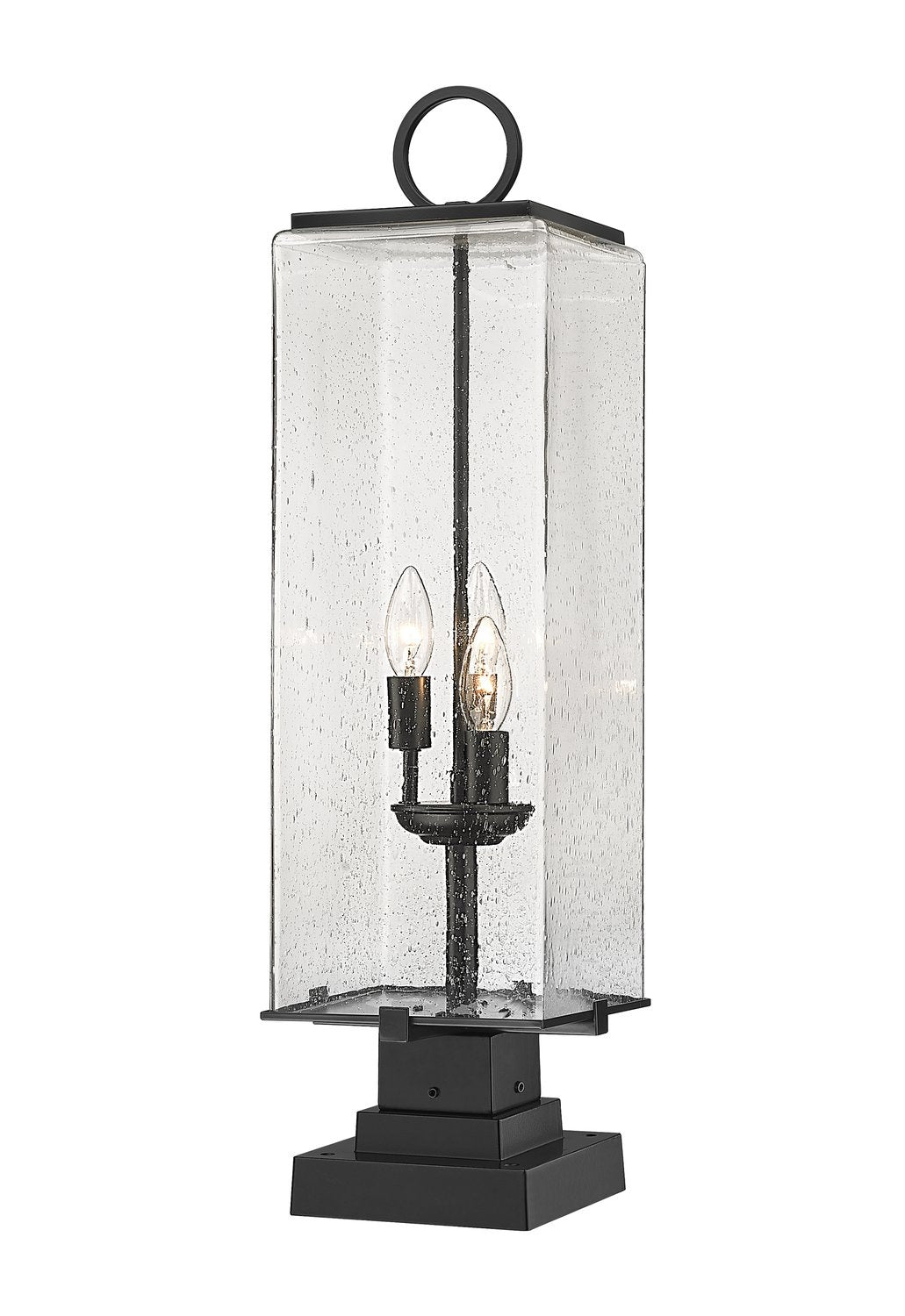 Z-LITE SANA 3 LIGHT OUTDOOR PIER MOUNTED FIXTURE | 592PHBS-SQPM-BK