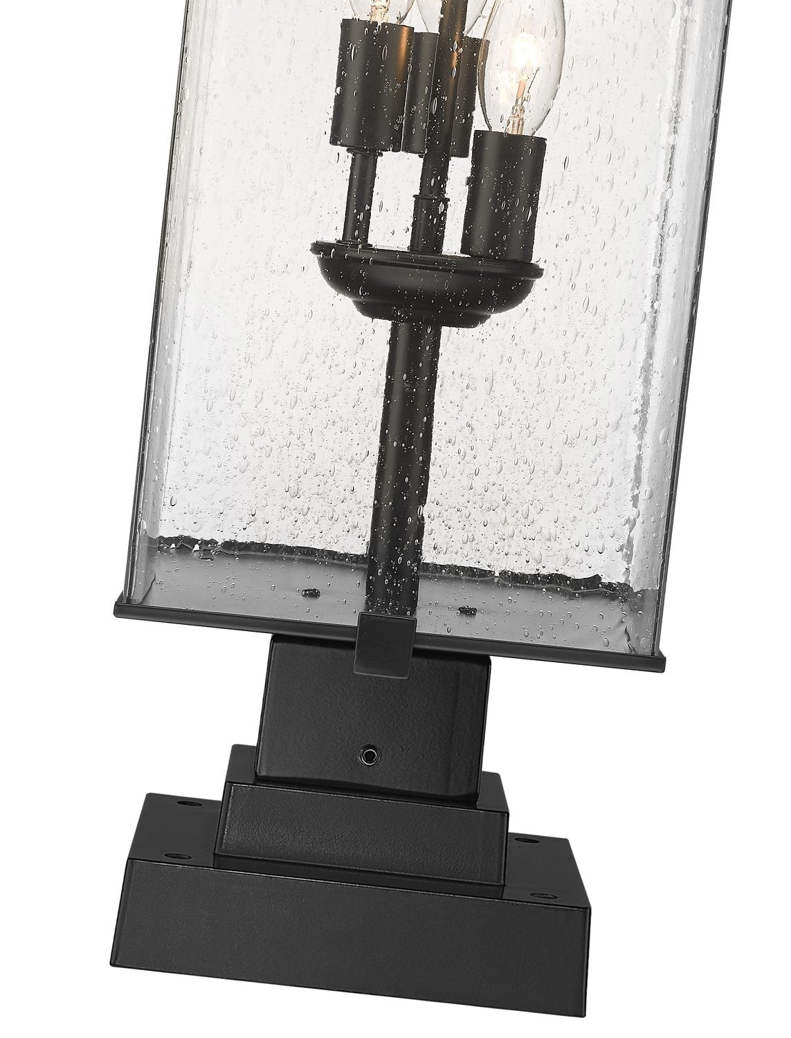 Z-LITE SANA 3 LIGHT OUTDOOR PIER MOUNTED FIXTURE | 592PHBS-SQPM-BK