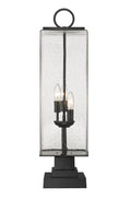 Z-LITE SANA 3 LIGHT OUTDOOR PIER MOUNTED FIXTURE | 592PHBS-SQPM-BK