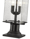 Z-LITE SANA 2 LIGHT OUTDOOR PIER MOUNTED FIXTURE | 592PHMR-533PM-BK - Post