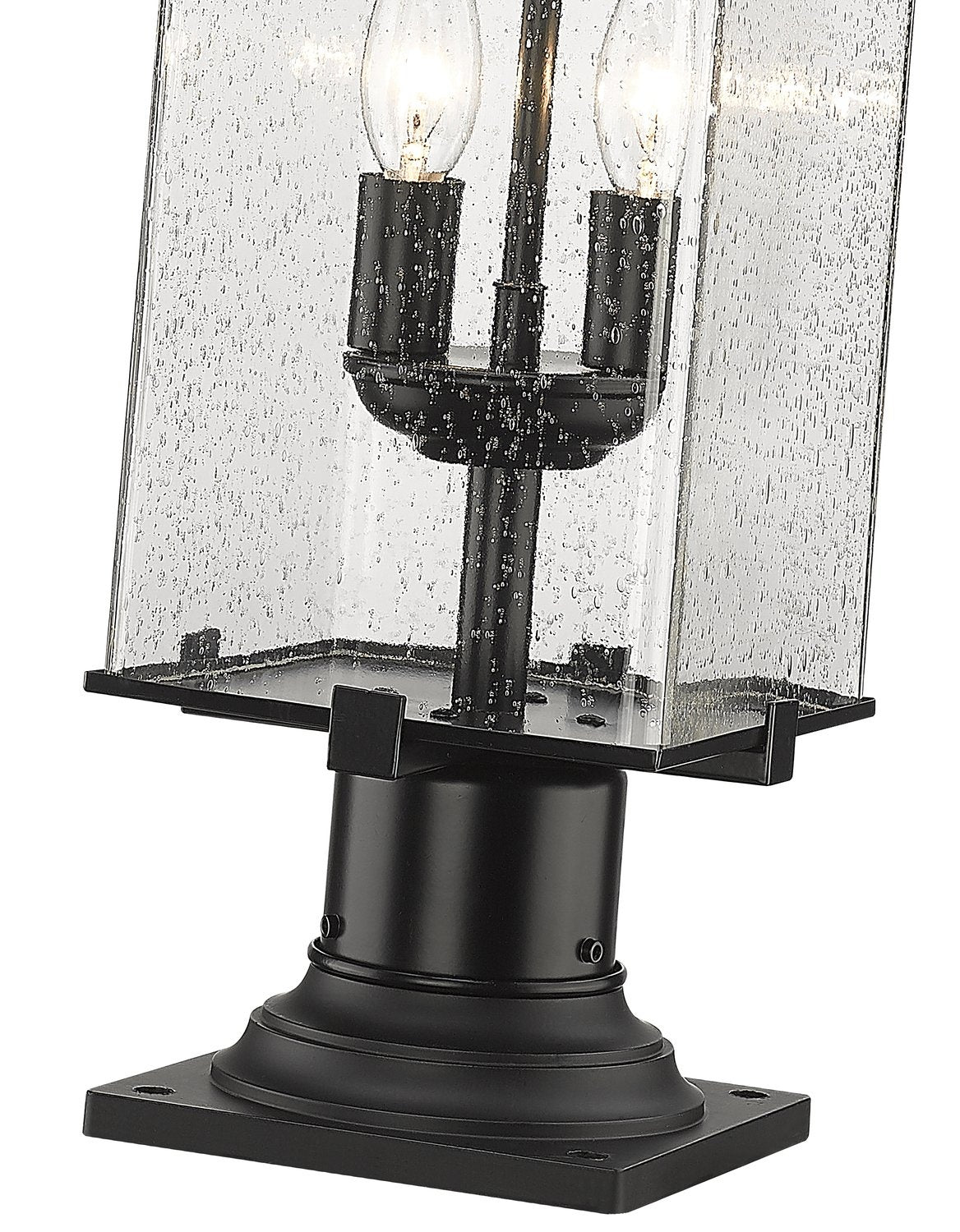 Z-LITE SANA 2 LIGHT OUTDOOR PIER MOUNTED FIXTURE | 592PHMR-533PM-BK - Post